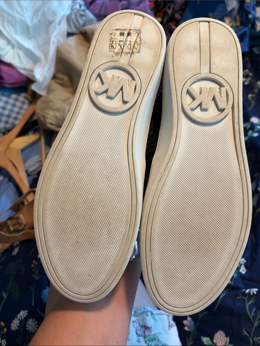 Michael Kors Men’s Charcoal Patterned Slip-On Sneakers